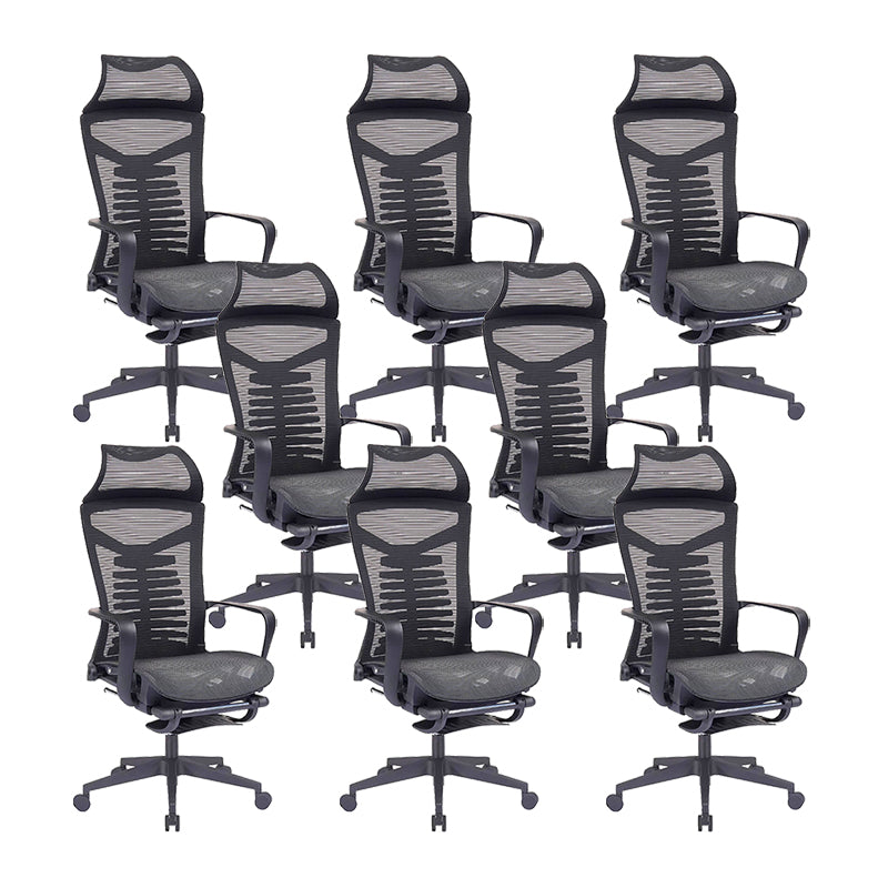 Modern Fixed Arms Office Chair Ergonomic Breathable AirGrid  Chair