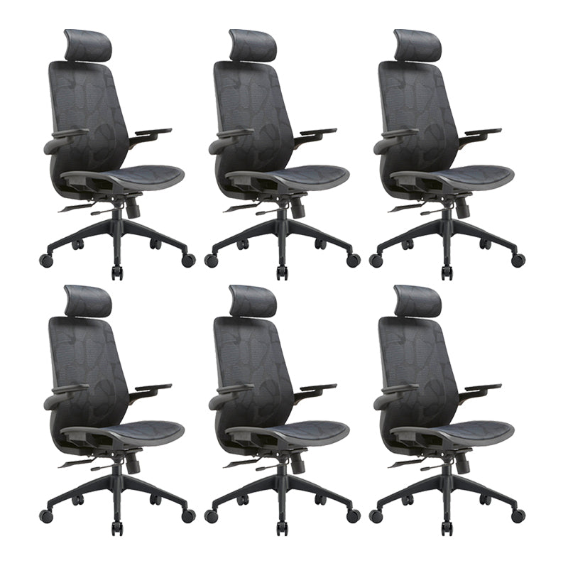 Adjustable High Back Office Chair Lumbar Support Contemporary Chair