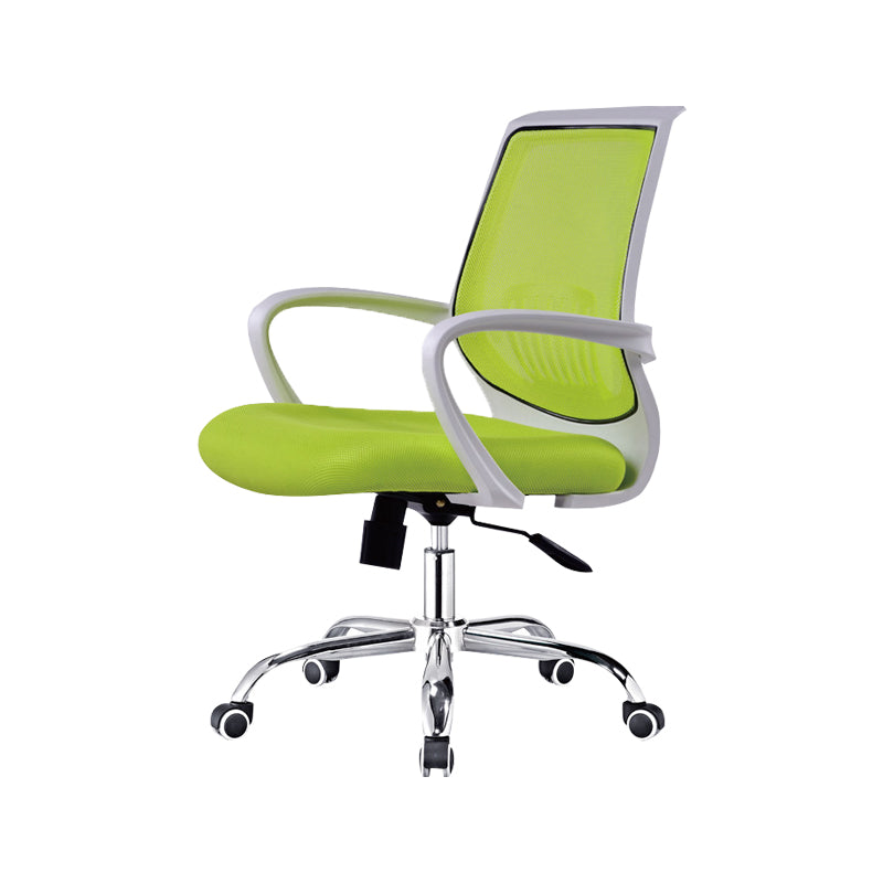 Contemporary Arm Chair Fixed Arms Lumbar Support Office Chair