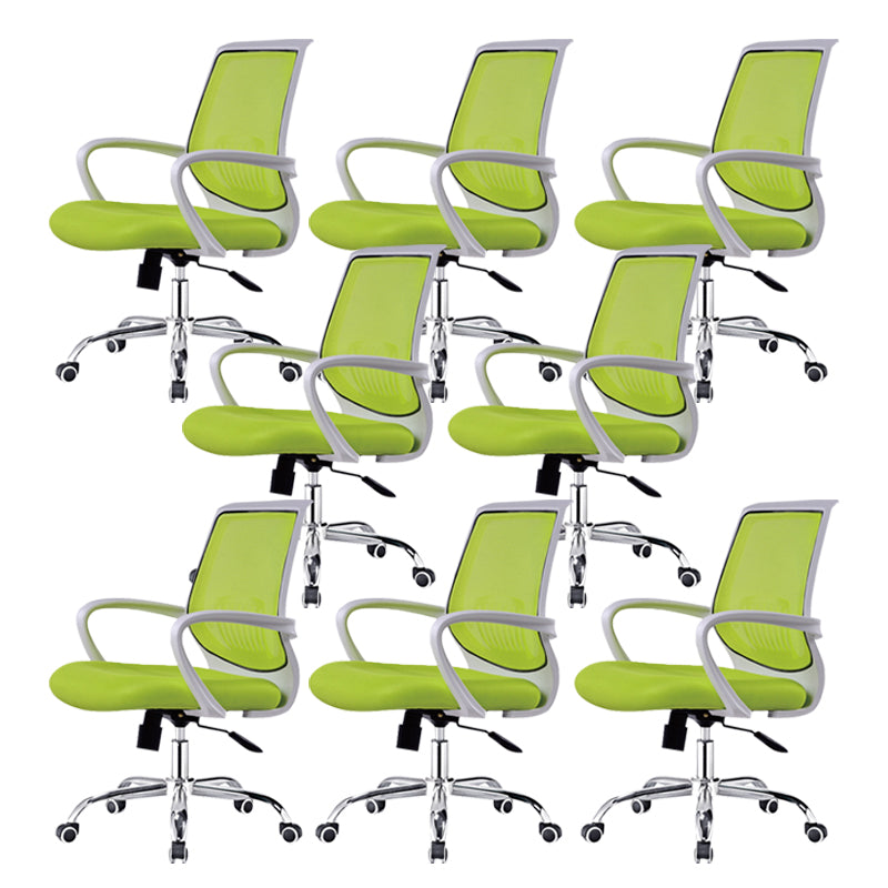 Contemporary Arm Chair Fixed Arms Lumbar Support Office Chair