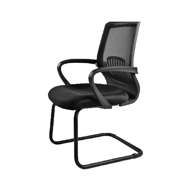 Contemporary Arm Chair Fixed Arms Lumbar Support Office Chair