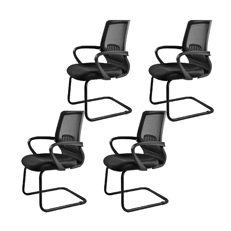 Contemporary Arm Chair Fixed Arms Lumbar Support Office Chair