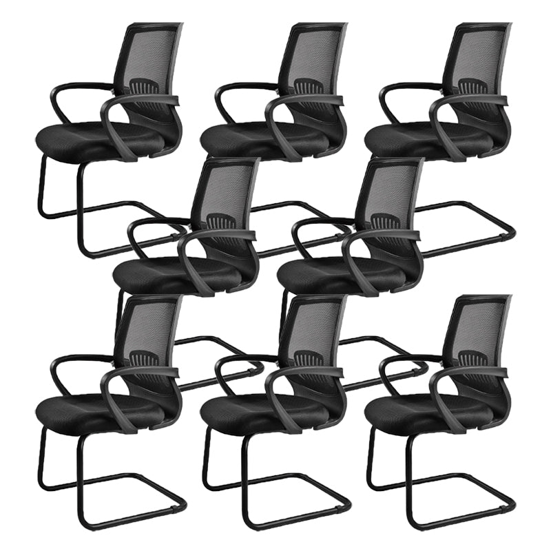 Contemporary Arm Chair Fixed Arms Lumbar Support Office Chair