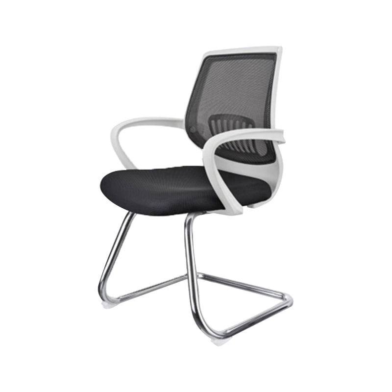 Contemporary Arm Chair Fixed Arms Lumbar Support Office Chair