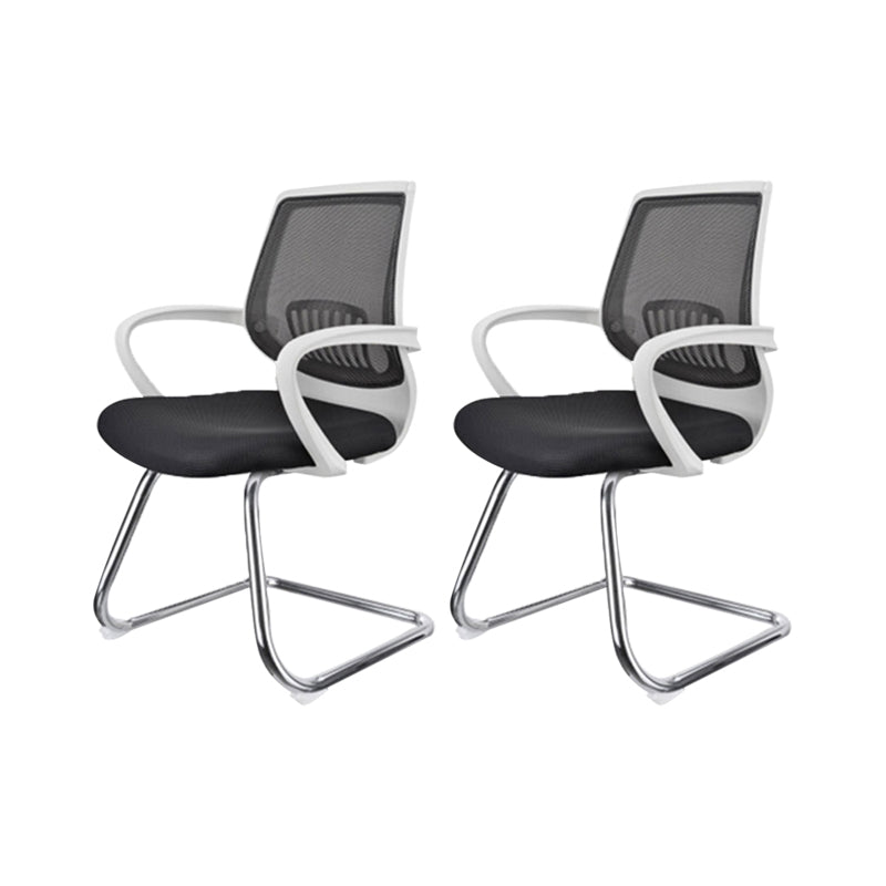 Contemporary Arm Chair Fixed Arms Lumbar Support Office Chair