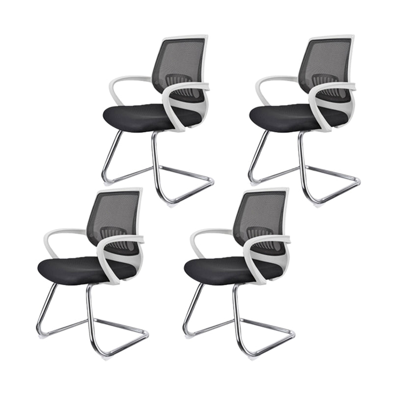 Contemporary Arm Chair Fixed Arms Lumbar Support Office Chair