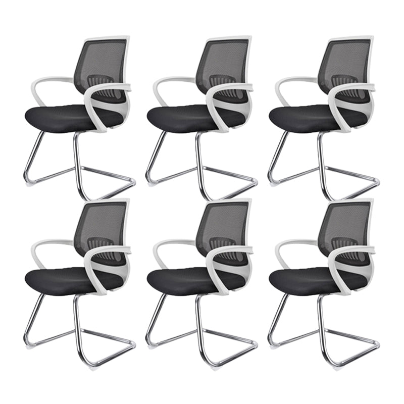 Contemporary Arm Chair Fixed Arms Lumbar Support Office Chair