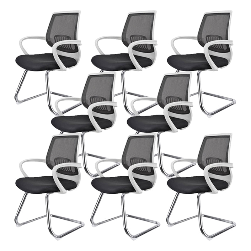 Contemporary Arm Chair Fixed Arms Lumbar Support Office Chair