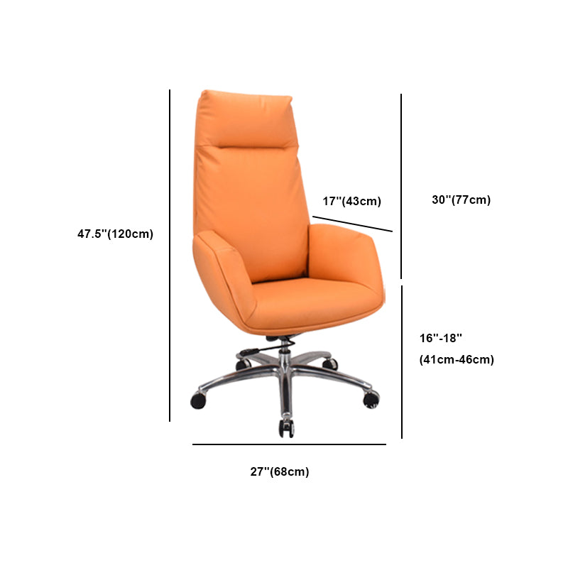 Modern & Contemporary Upholstered Chair Orange Task High Back Chair