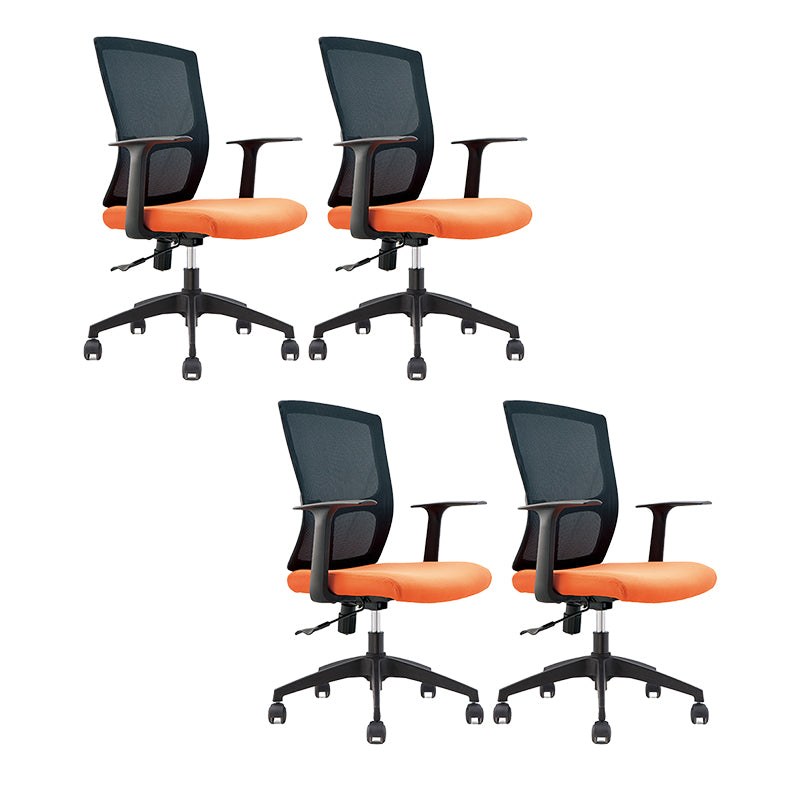 Mid-Back Office Chair Contemporary Ergonomic Wheels Desk Chair