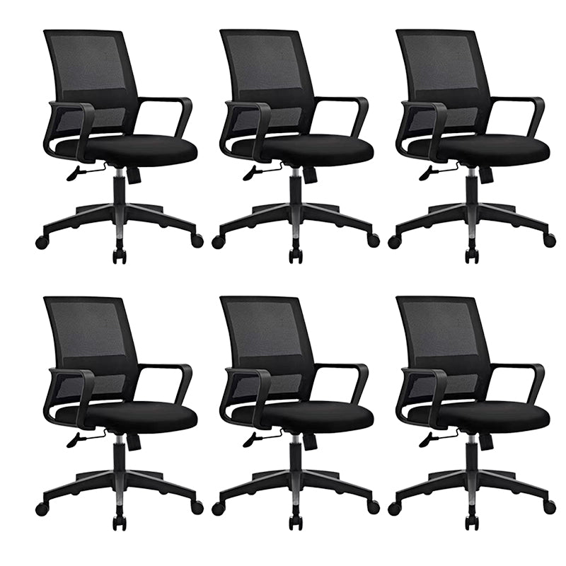 Contemporary Ergonomic Office Chair Mid-Back Breathable AirGrid Desk Chair