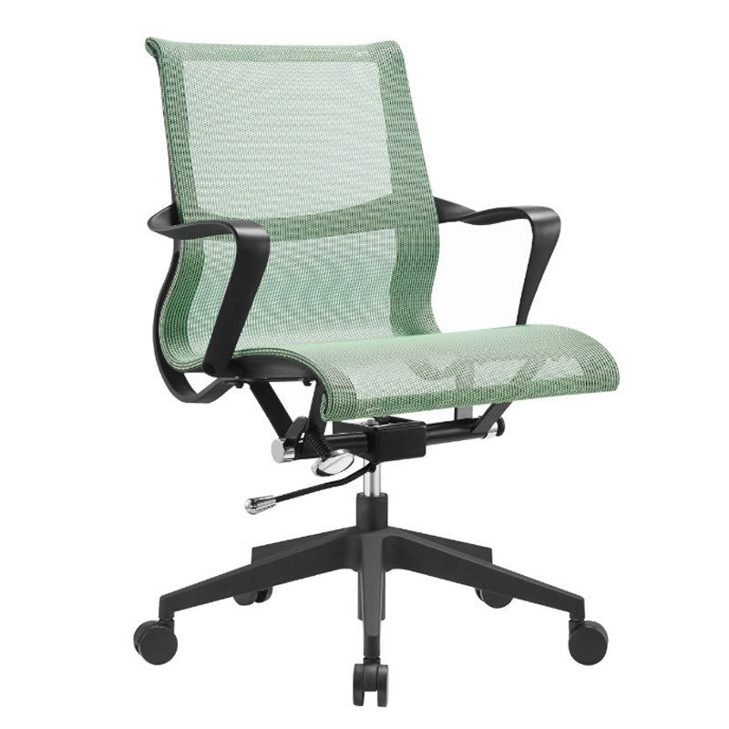 Modern Fixed Arms Office Chair Breathable AirGrid Height-adjustable Chair