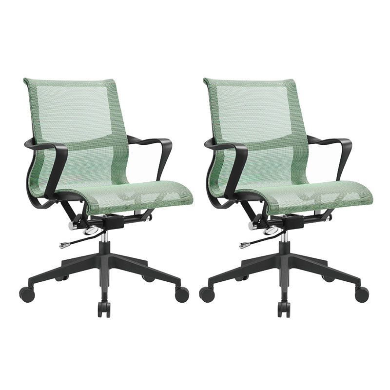 Modern Fixed Arms Office Chair Breathable AirGrid Height-adjustable Chair