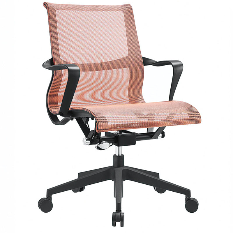 Modern Fixed Arms Office Chair Breathable AirGrid Height-adjustable Chair