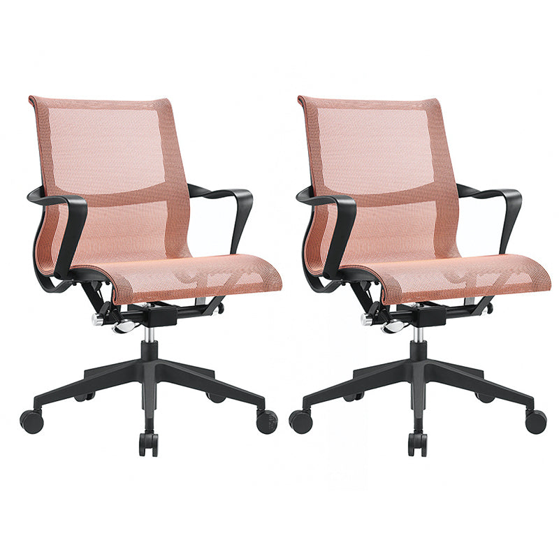 Modern Fixed Arms Office Chair Breathable AirGrid Height-adjustable Chair