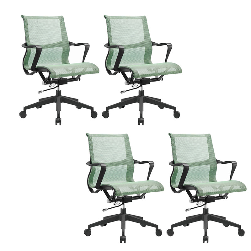 Modern Fixed Arms Office Chair Breathable AirGrid Height-adjustable Chair