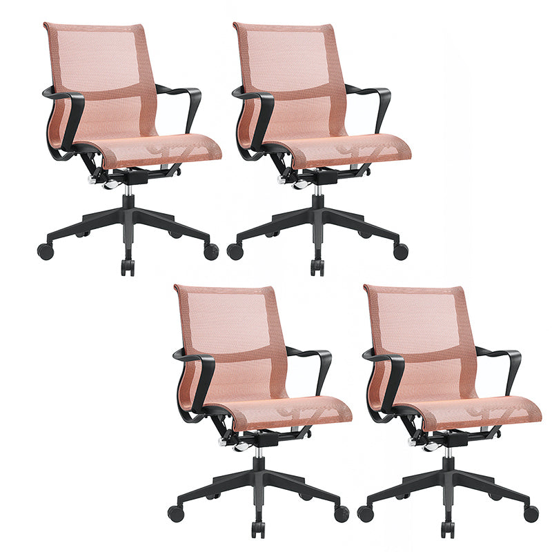 Modern Fixed Arms Office Chair Breathable AirGrid Height-adjustable Chair