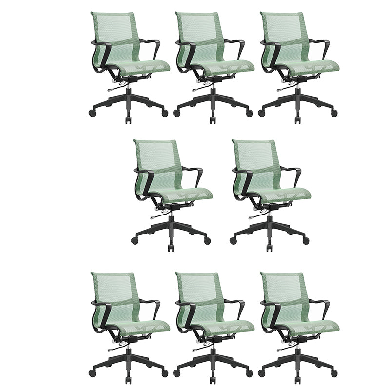 Modern Fixed Arms Office Chair Breathable AirGrid Height-adjustable Chair