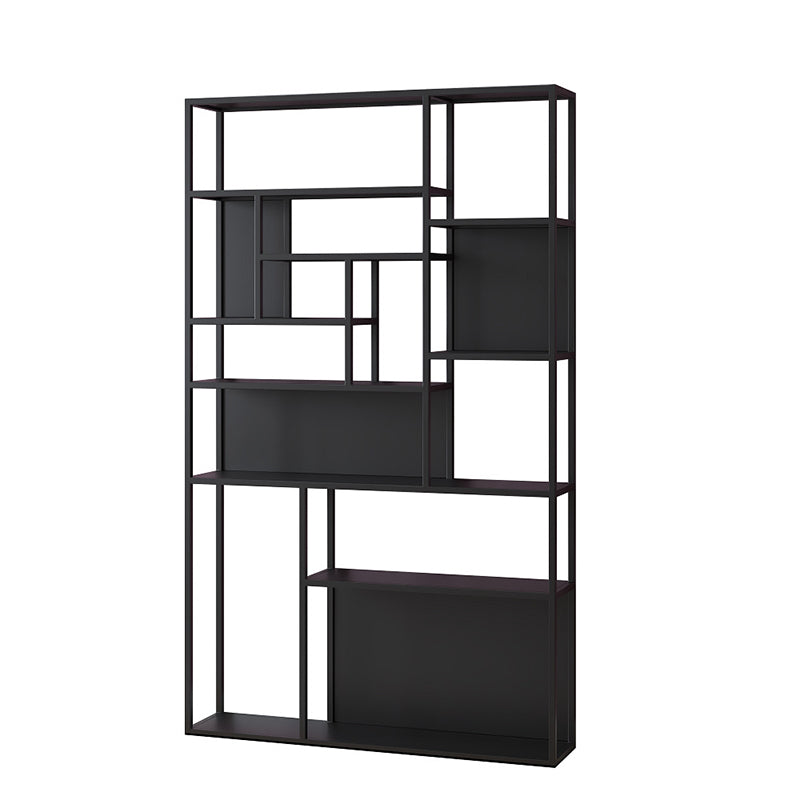 Metal and Wood Modern Book Shelf Open Floor Shelf Bookcase for Home