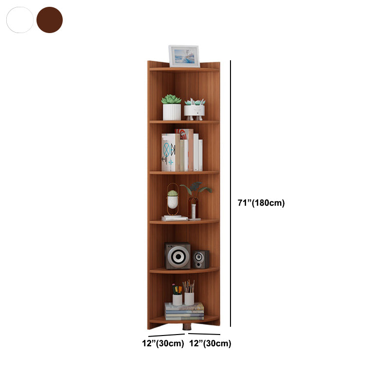 Engineered Wood Shelf Bookcase Closed Back Vertical Bookshelf Modern