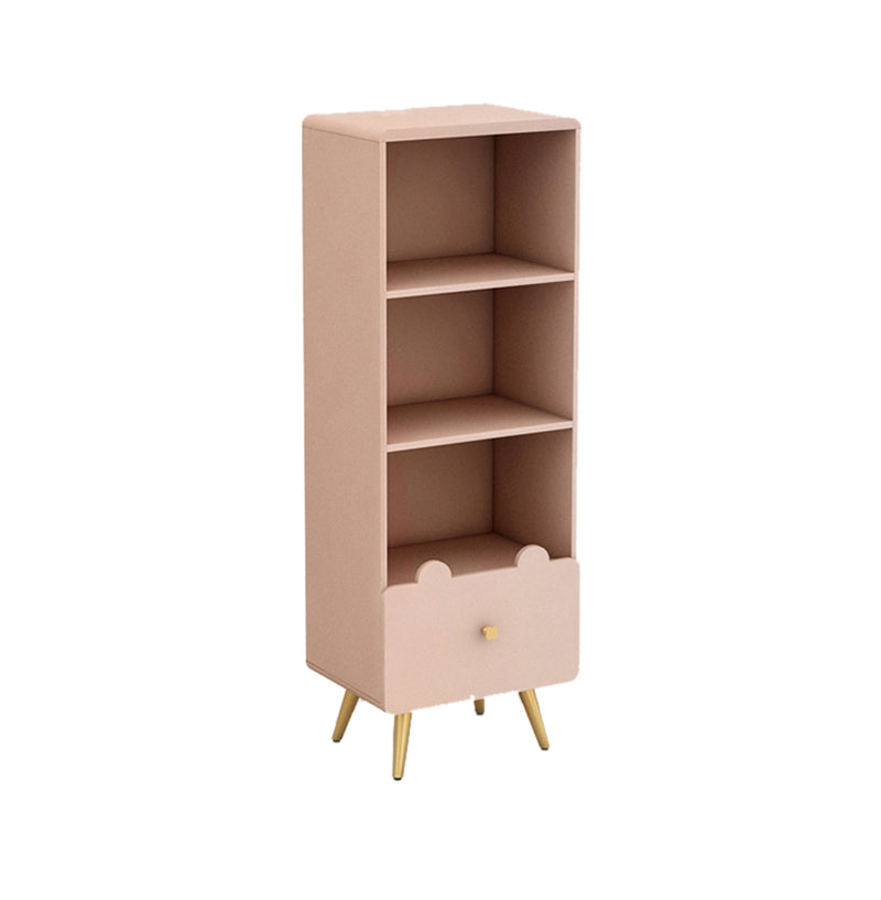 Glam Closed Back Book Shelf Engineered Wood Bookcase with Drawer