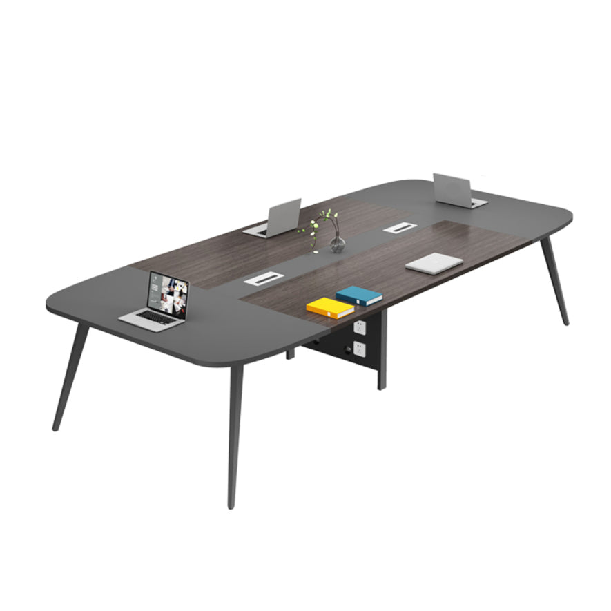 Office Meeting Study Table Fixed Rectangular Shaped Writing Desk