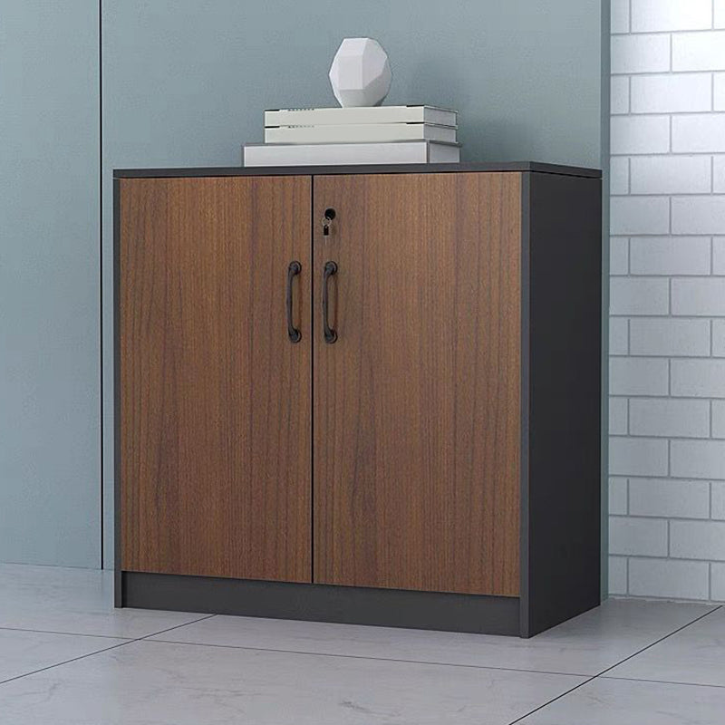 Contemporary File Cabinets Solid Wood Frame Horizontal File Cabinet with Key Lock