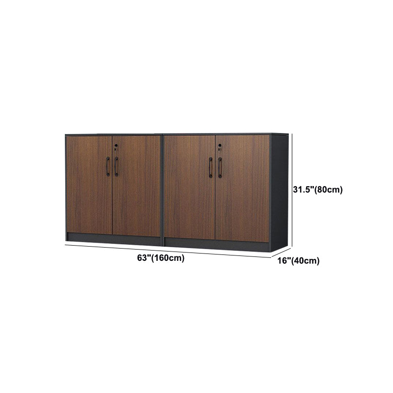 Contemporary File Cabinets Solid Wood Frame Horizontal File Cabinet with Key Lock