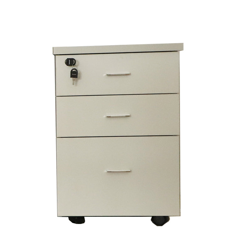 Contemporary Style Vertical Filing Cabinet Engineered Wood Filing Cabinet on Wheels