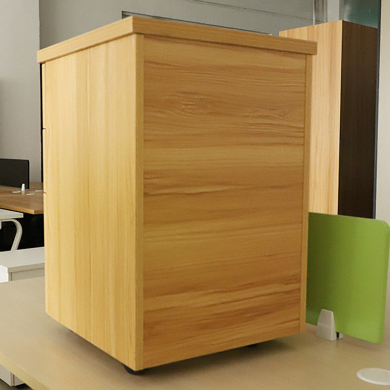 Contemporary Style Vertical Filing Cabinet Engineered Wood Filing Cabinet on Wheels