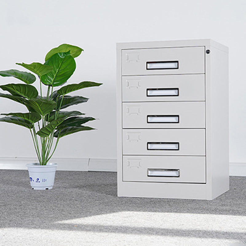 File Cabinet Metal Light Gray Vertical Locking Drawers File Cabinet for Office