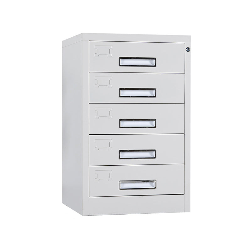 File Cabinet Metal Light Gray Vertical Locking Drawers File Cabinet for Office