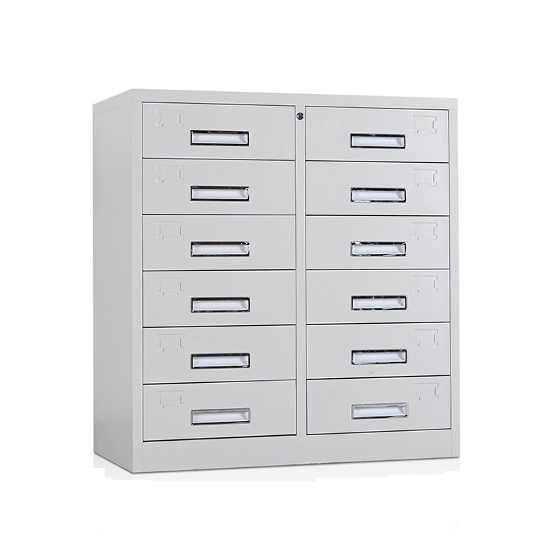 File Cabinet Metal Light Gray Vertical Locking Drawers File Cabinet for Office