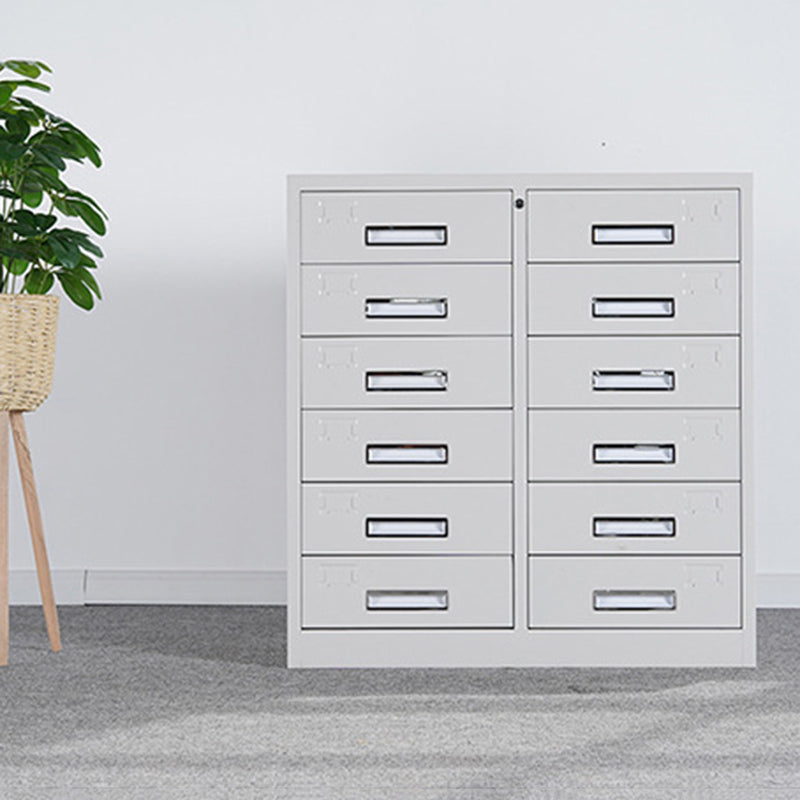 File Cabinet Metal Light Gray Vertical Locking Drawers File Cabinet for Office