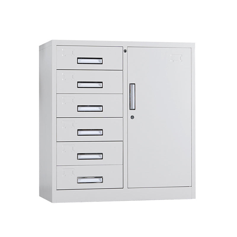 File Cabinet Metal Light Gray Vertical Locking Drawers File Cabinet for Office