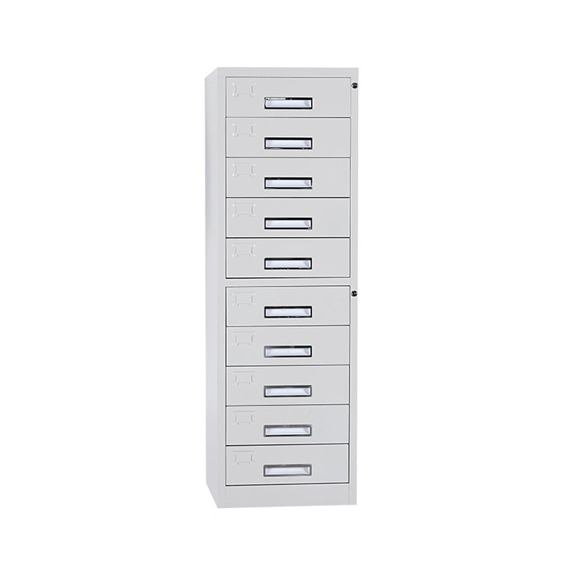 File Cabinet Metal Light Gray Vertical Locking Drawers File Cabinet for Office