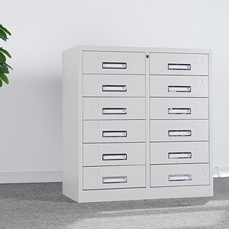 File Cabinet Metal Light Gray Vertical Locking Drawers File Cabinet for Office