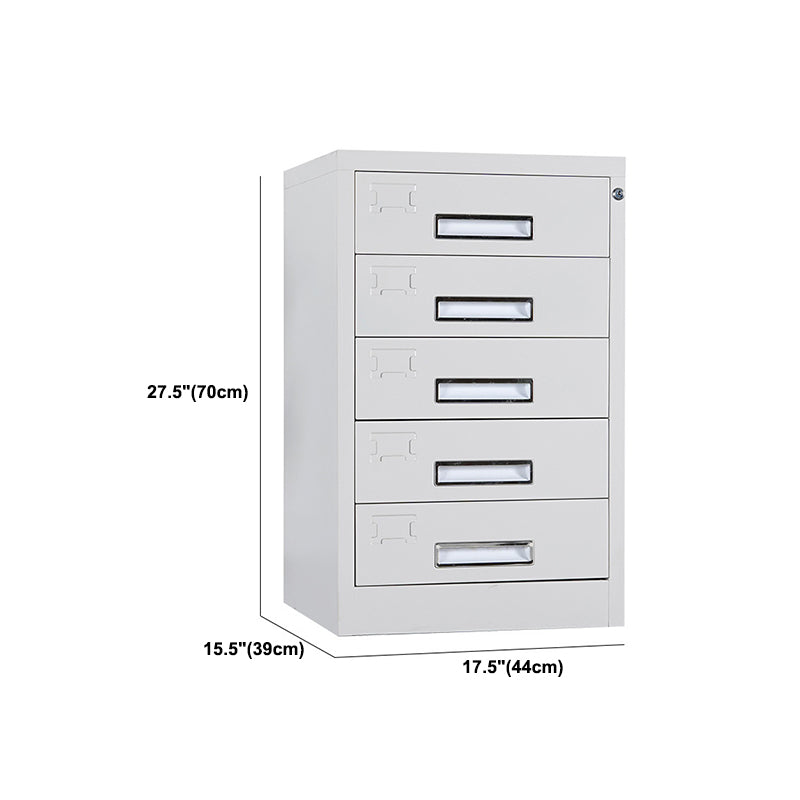 File Cabinet Metal Light Gray Vertical Locking Drawers File Cabinet for Office