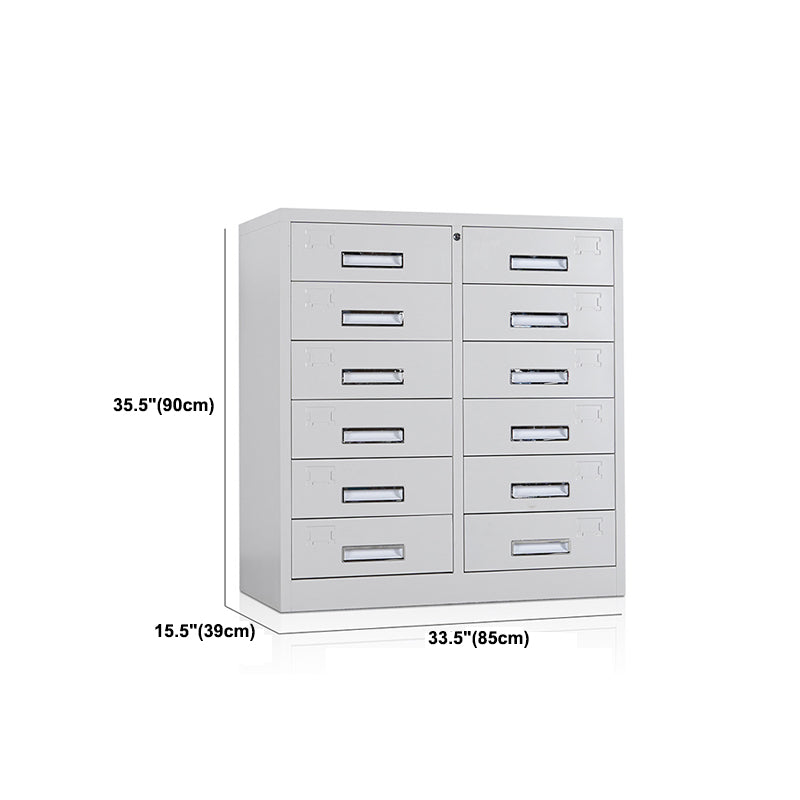 File Cabinet Metal Light Gray Vertical Locking Drawers File Cabinet for Office