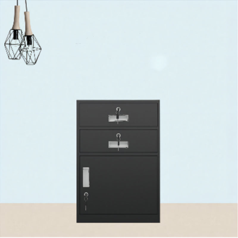 Contemporary File Cabinets Metal Frame Water Resistant Vertical File Cabinet with Key Lock