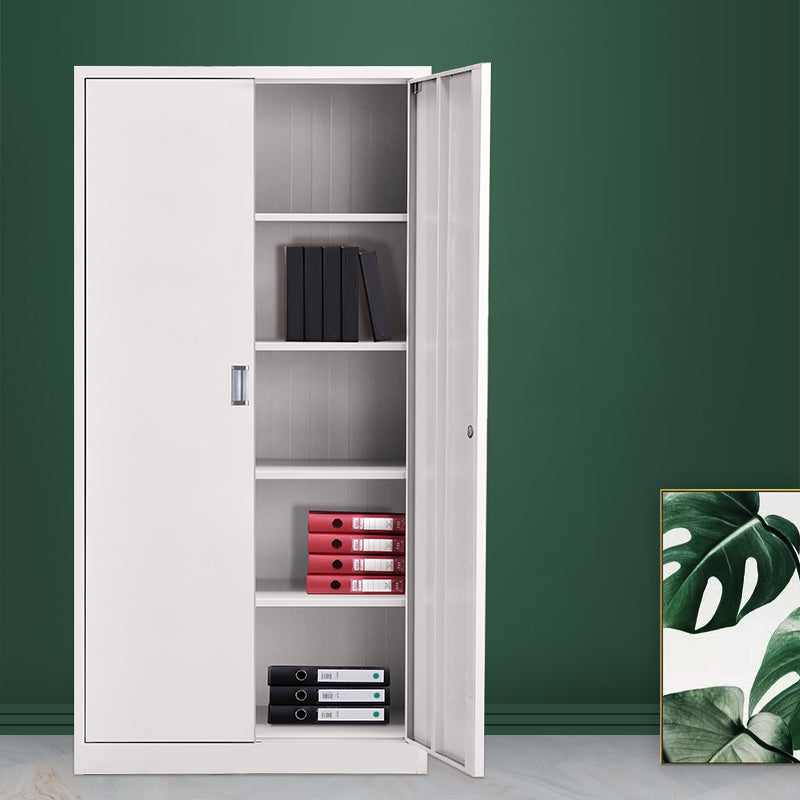 Contemporary File Cabinets Metal Frame Solid Color Vertical File Cabinet with Key Lock