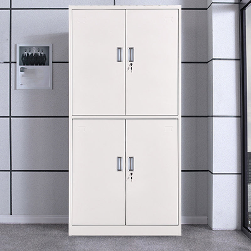 Contemporary File Cabinets Metal Frame Solid Color Vertical File Cabinet with Key Lock