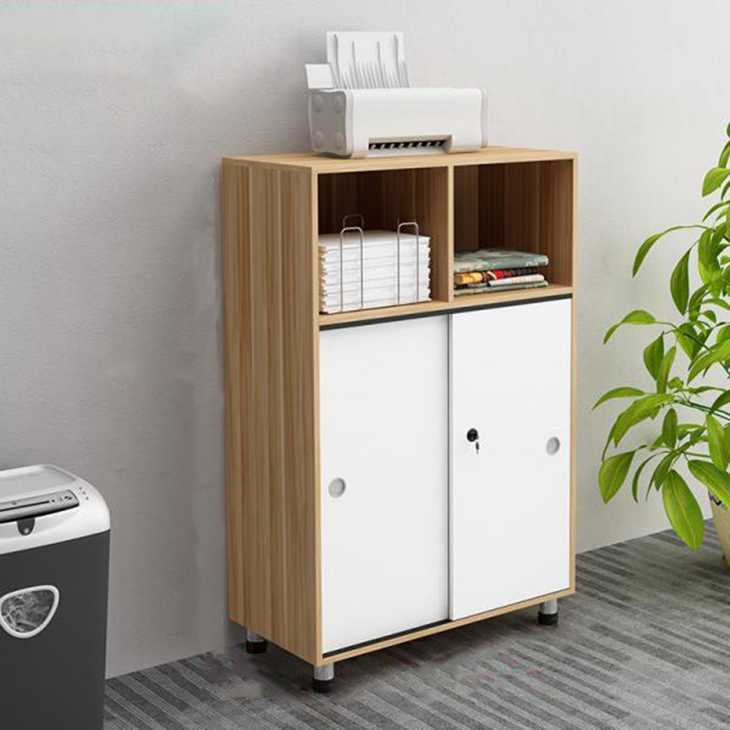 Modern Cabinet Wood with Storage and Adjustable Storage Shelves File Cabinet