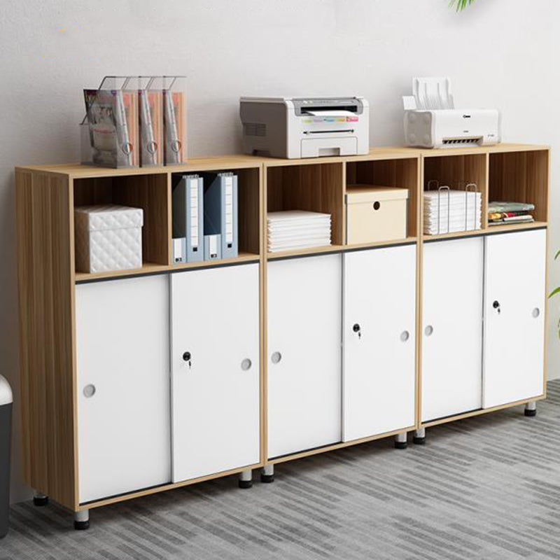 Modern Cabinet Wood with Storage and Adjustable Storage Shelves File Cabinet