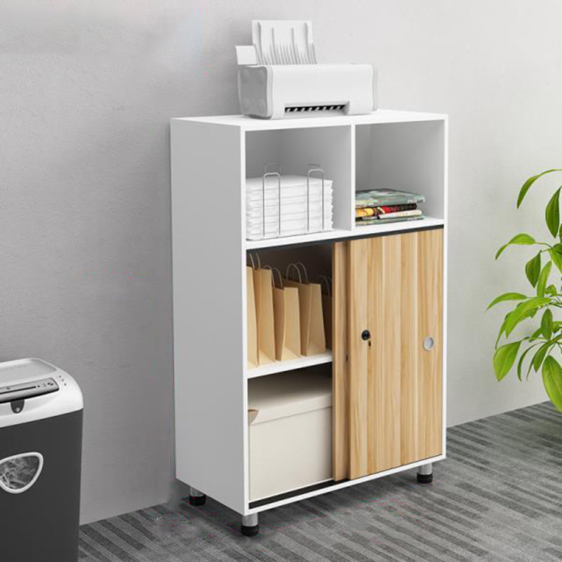 Modern Cabinet Wood with Storage and Adjustable Storage Shelves File Cabinet