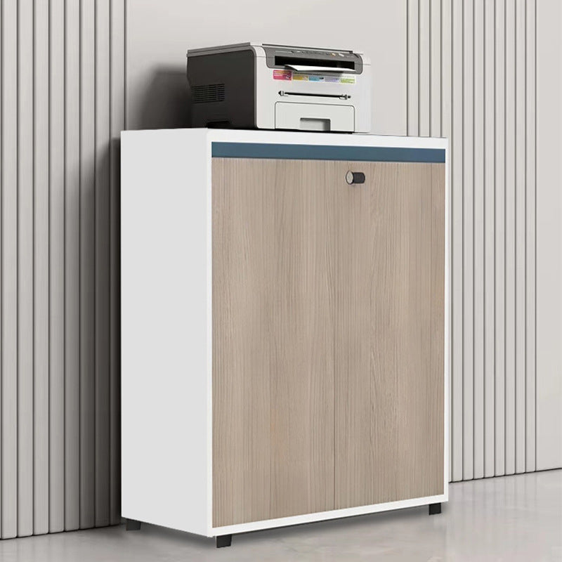 Modern File Cabinet Vertical Wood Color Block File Cabinet with Lock for Home or Office