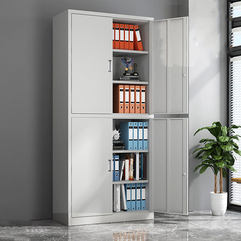 Contemporary File Cabinets Metal Frame Solid Color Fireproof Vertical File Cabinet Office