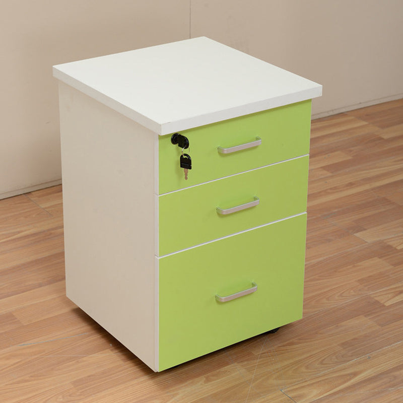 Modern Cabinet Wood with Locking Drawers Filing Cabinet on Castors