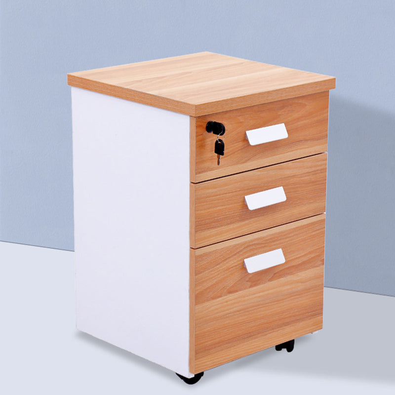 Modern Vertical Filing Cabinet Engineered Wood Filing Cabinet on Wheels