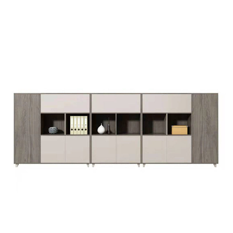 Modern Woos File Cabinet Khaki Tone Color Block Filing Cabinet for Home Office